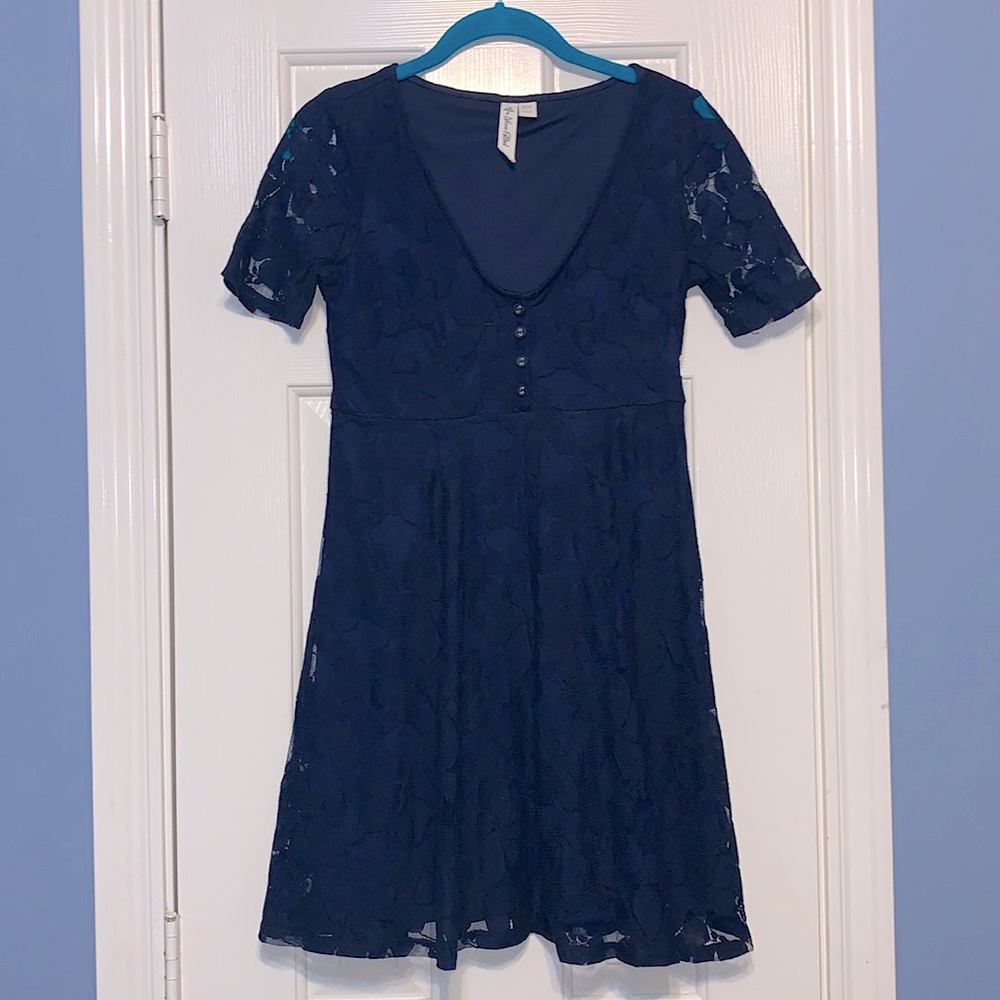 Navy Laced Dress 👗